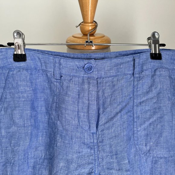 Sportscraft Ladies Light Blue Casual Linen Shorts Size 8 - Picture 3 of 14